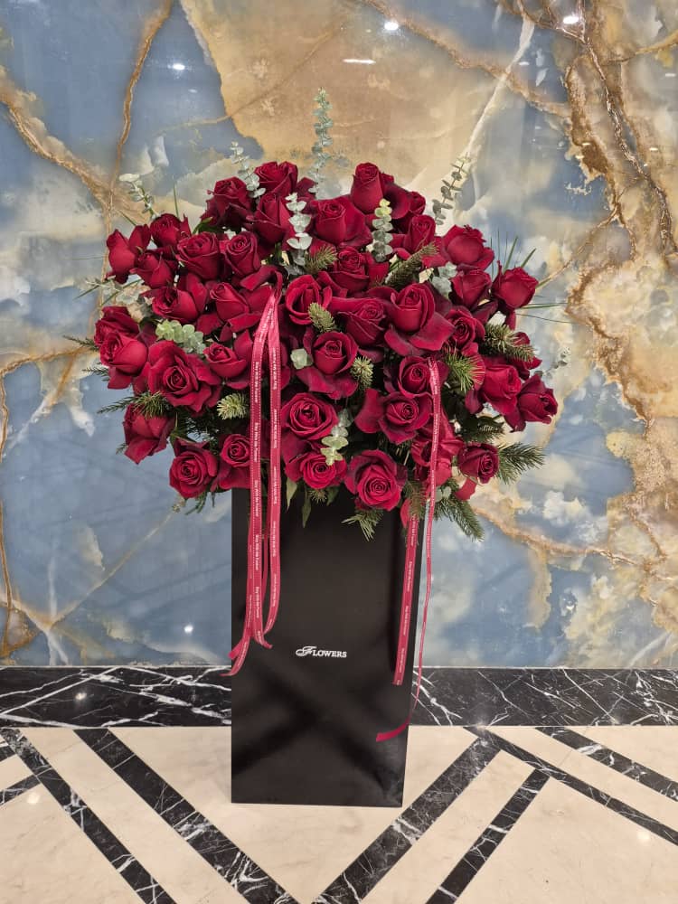 باکس گل رز بزرگ کد 6205